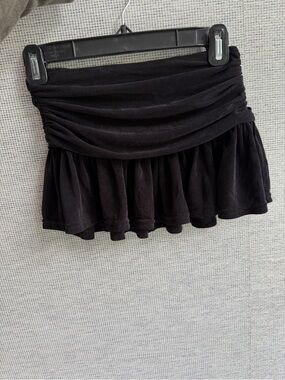 Guizio  Ruffle Mini Skirt - Black size XS